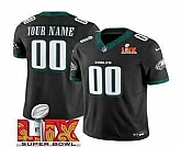 Men & Women & Youth Philadelphia Eagles Customized Black 2025 Super Bowl LIX FUSE Vapor Limited Jersey,baseball caps,new era cap wholesale,wholesale hats
